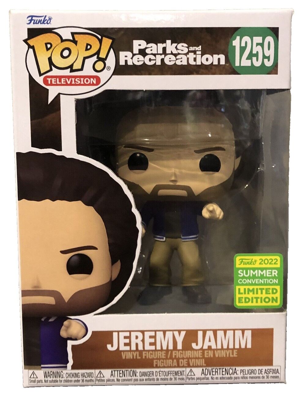 Funko Pop Jeremy Jamm 1259 Parks and Recreation 2022 Summer Convention Exclusive
